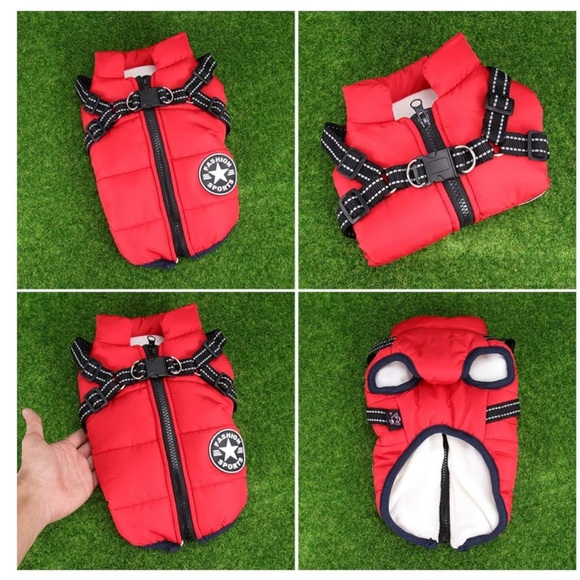 Sz S Dog Windproof Jacket Tank Top Dog Clothes Winter Warm Dog Clothes Pet - Picture 3 of 7